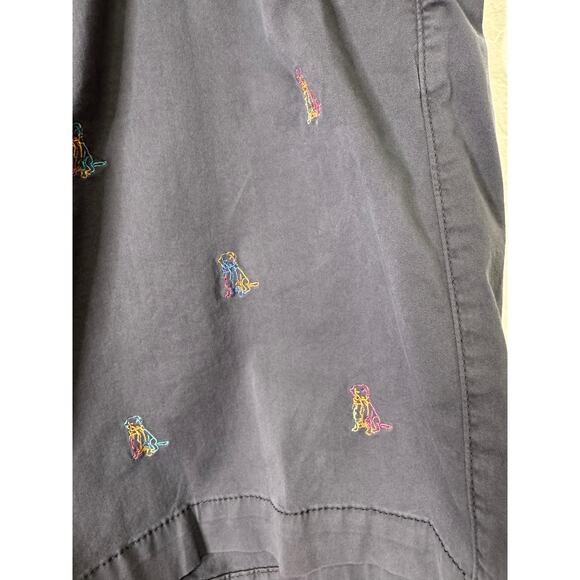 Cremieux Mens Embroidery Madison 9' Inseam Size 38 Dog Print Tchok Print NEW - Picture 6 of 8